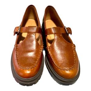 Madewell The Bradley Mary Jane in Leather - 7.5 - Cinnamon Stick